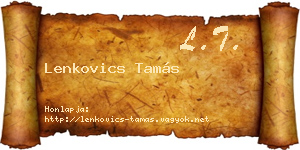 Lenkovics Tamás névjegykártya