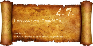 Lenkovics Tamás névjegykártya