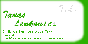 tamas lenkovics business card