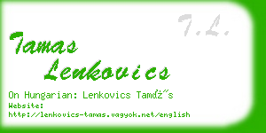 tamas lenkovics business card